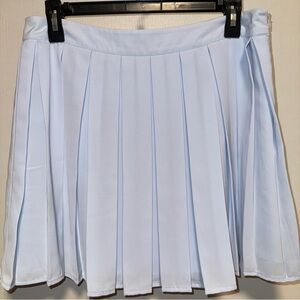 F21 Baby Blue Pleated Mini Skirt Size L
